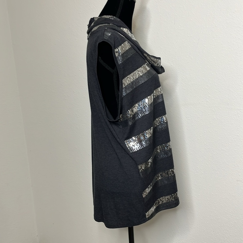 Roz & Ali size 2X  cowl neck Sequin Tank - Picture 4 of 7